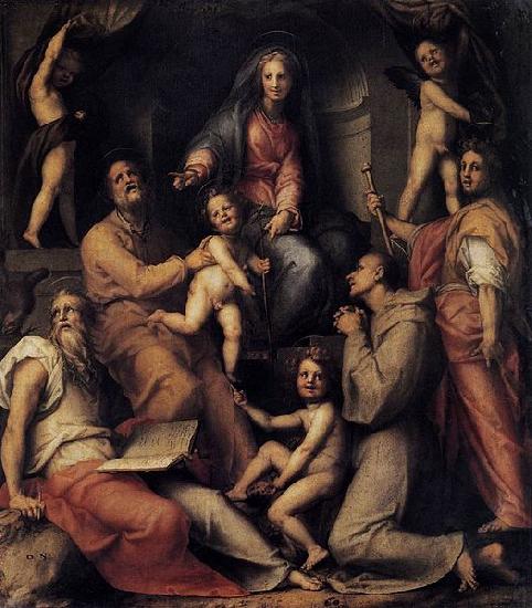 Jacopo Pontormo Madonna and Child with Saints